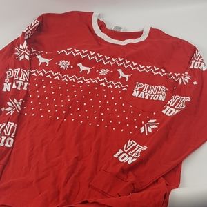 Victoria secret pink red white large winter